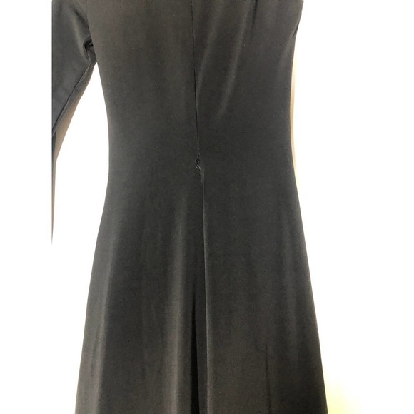 Cinq à Sept Francoise Gown Long Sleeve Black 2 - Picture 11 of 16